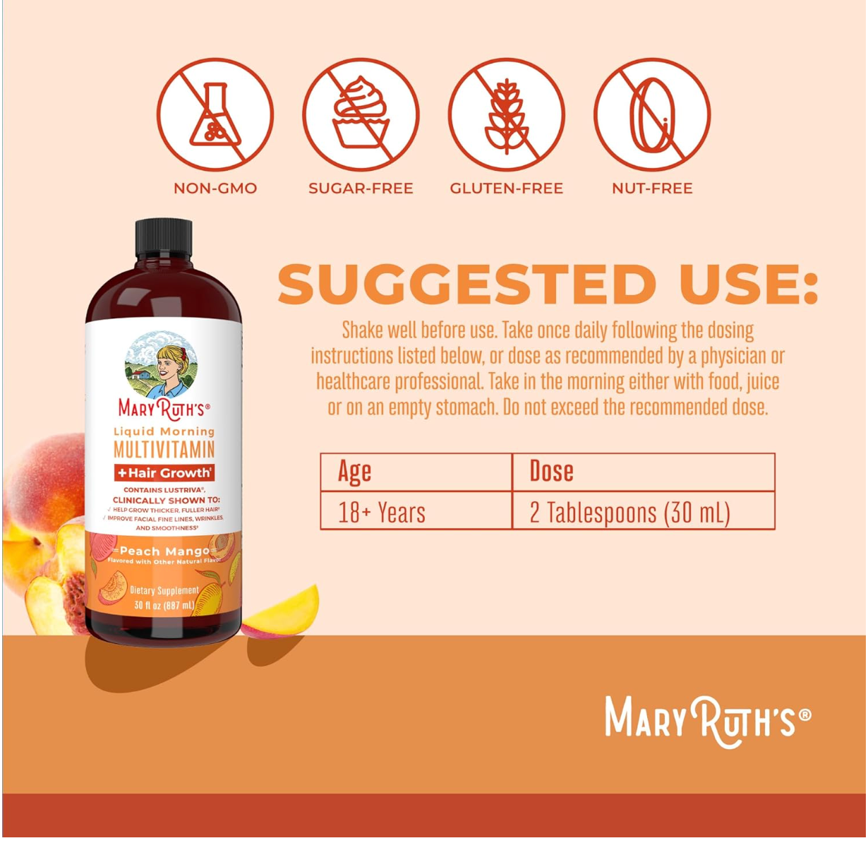 Multivitamínico líquido + Crecimiento del cabello